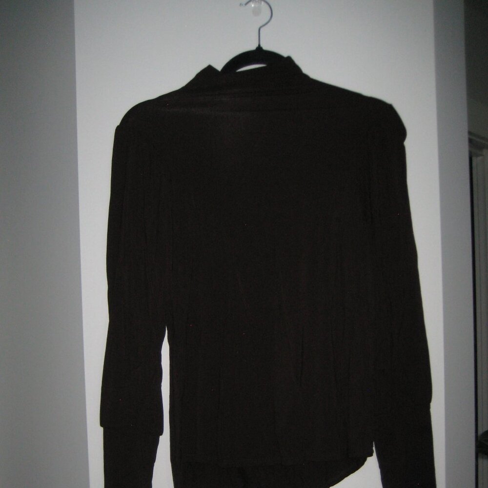 itlm dark brown long sleeve top